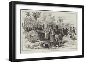 Sketches in Burmah, a Burmese Travelling Cart-null-Framed Giclee Print