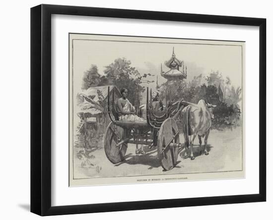 Sketches in Burmah, a Phoongye's Carriage-null-Framed Giclee Print