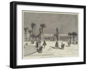 Sketches in Cairo, the Bridge and Barracks at Kasr-En-Nil-Charles Auguste Loye-Framed Giclee Print