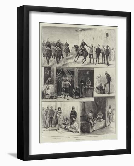 Sketches in Cairo-null-Framed Giclee Print