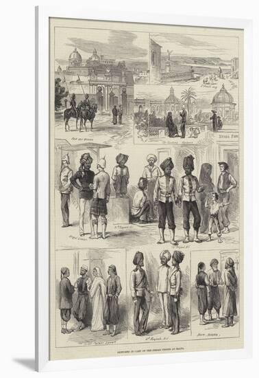 Sketches in Camp of the Indian Troops at Malta-null-Framed Giclee Print