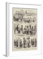 Sketches in Camp of the Indian Troops at Malta-null-Framed Giclee Print