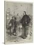 Sketches in China, Street Scene in Pekin-null-Stretched Canvas