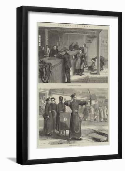 Sketches in China-null-Framed Premium Giclee Print
