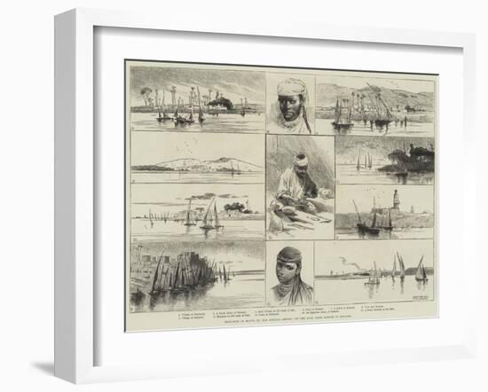 Sketches in Egypt, Up the Nile, from Girgeh to Kenneh-Charles Auguste Loye-Framed Giclee Print