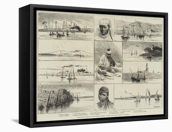 Sketches in Egypt, Up the Nile, from Girgeh to Kenneh-Charles Auguste Loye-Framed Stretched Canvas