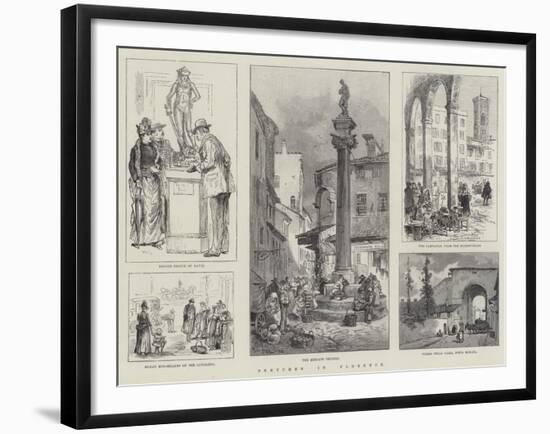 Sketches in Florence-William Henry Pike-Framed Giclee Print