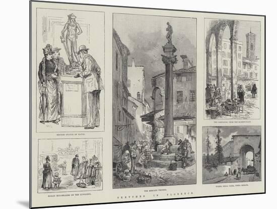 Sketches in Florence-William Henry Pike-Mounted Giclee Print