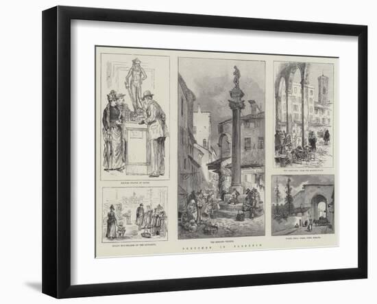 Sketches in Florence-William Henry Pike-Framed Giclee Print