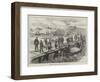 Sketches in Iceland, Landing Dried Cod at Reykjavik-L. Huard-Framed Giclee Print