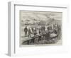 Sketches in Iceland, Landing Dried Cod at Reykjavik-L. Huard-Framed Giclee Print