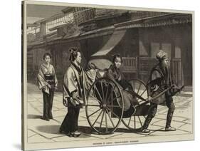 Sketches in Japan, Temple-Street, Nagasaki-null-Stretched Canvas