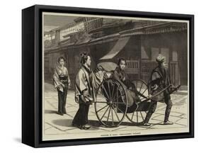Sketches in Japan, Temple-Street, Nagasaki-null-Framed Stretched Canvas