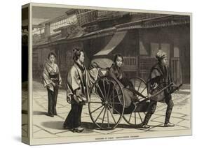 Sketches in Japan, Temple-Street, Nagasaki-null-Stretched Canvas