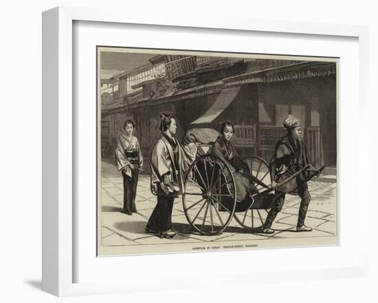 Sketches in Japan, Temple-Street, Nagasaki-null-Framed Giclee Print