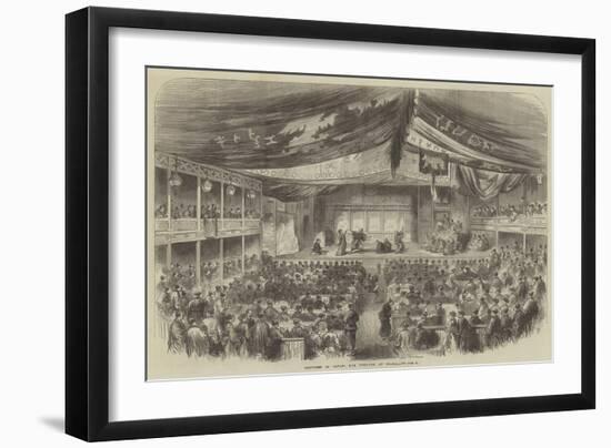 Sketches in Japan, the Theatre at Osaka-null-Framed Giclee Print