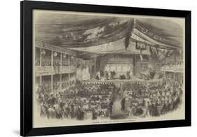 Sketches in Japan, the Theatre at Osaka-null-Framed Giclee Print