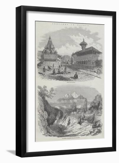 Sketches in Nepaul-null-Framed Giclee Print