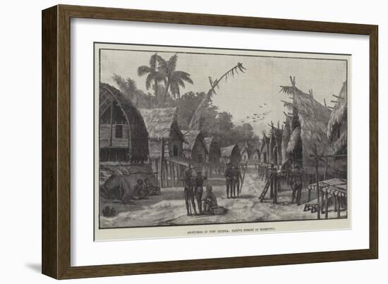 Sketches in New Guinea, Native Street in Kerepunu-null-Framed Giclee Print