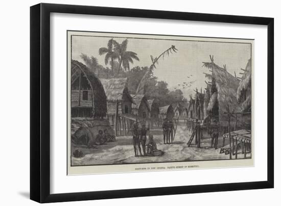 Sketches in New Guinea, Native Street in Kerepunu-null-Framed Giclee Print