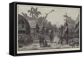 Sketches in New Guinea, Native Street in Kerepunu-null-Framed Stretched Canvas