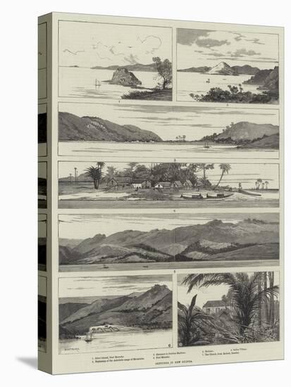 Sketches in New Guinea-Charles Auguste Loye-Stretched Canvas