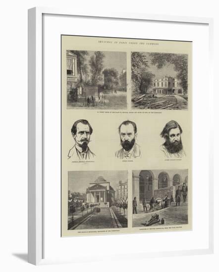 Sketches in Paris under the Commune-null-Framed Giclee Print