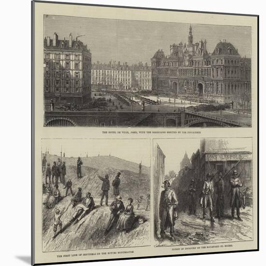 Sketches in Paris-null-Mounted Giclee Print