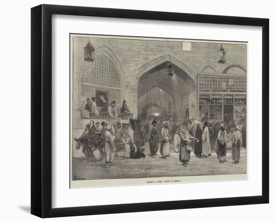 Sketches in Persia, Bazaar at Teheran-Felix Regamey-Framed Giclee Print