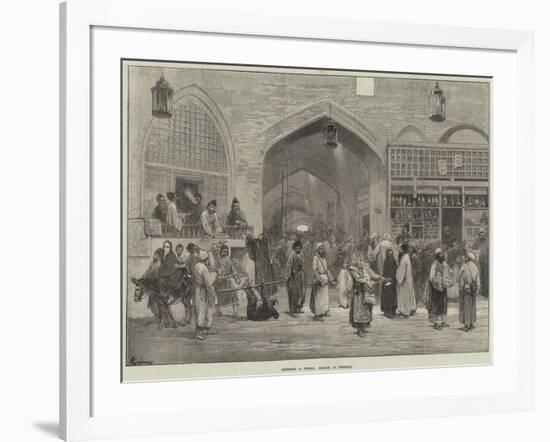 Sketches in Persia, Bazaar at Teheran-Felix Regamey-Framed Giclee Print