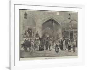 Sketches in Persia, Bazaar at Teheran-Felix Regamey-Framed Giclee Print