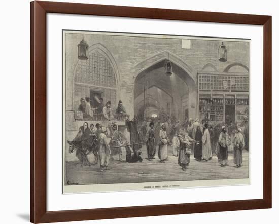 Sketches in Persia, Bazaar at Teheran-Felix Regamey-Framed Giclee Print