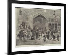 Sketches in Persia, Bazaar at Teheran-Felix Regamey-Framed Giclee Print