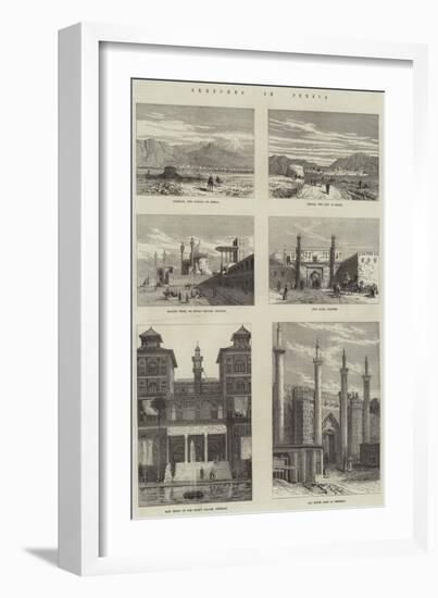 Sketches in Persia-null-Framed Giclee Print