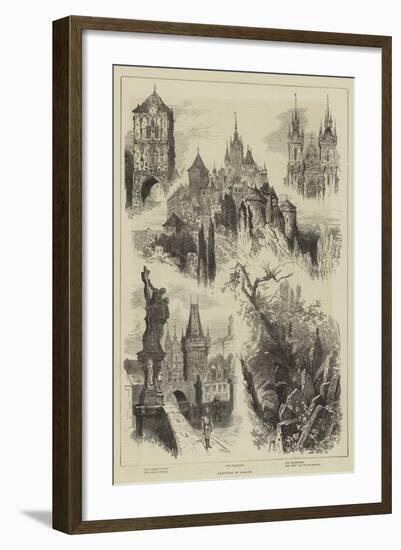 Sketches in Prague-null-Framed Giclee Print