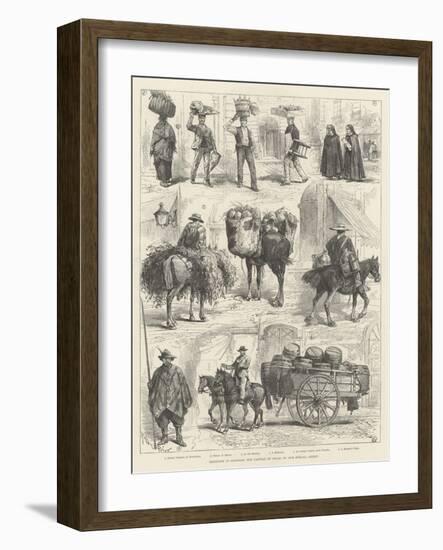 Sketches in Santiago, the Capital of Chile-Melton Prior-Framed Giclee Print