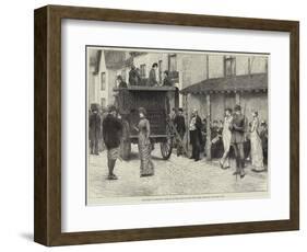 Sketches in Scotland, Arrival of the Coach at the Fife Arms, Braemar-J.M.L. Ralston-Framed Giclee Print