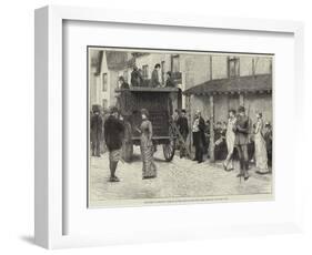 Sketches in Scotland, Arrival of the Coach at the Fife Arms, Braemar-J.M.L. Ralston-Framed Giclee Print