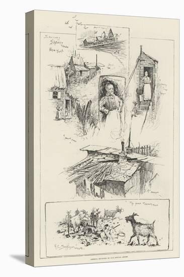 Sketches in Shanty Town, New York-Henry Charles Seppings Wright-Stretched Canvas