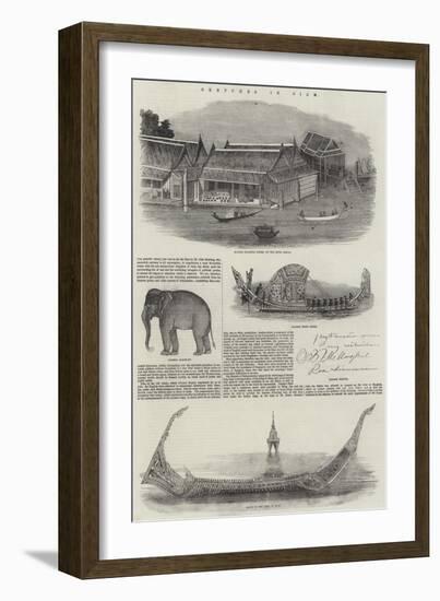 Sketches in Siam-null-Framed Giclee Print