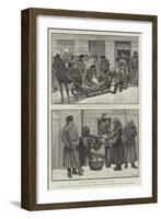 Sketches in Siberia, Courtyard of the Prison for Criminals at Krasnoiarsk-null-Framed Giclee Print