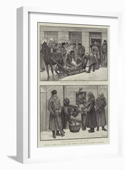 Sketches in Siberia, Courtyard of the Prison for Criminals at Krasnoiarsk-null-Framed Giclee Print