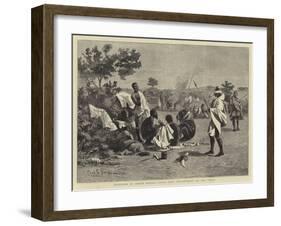 Sketches in South Africa, Fingo Levy Encampment on the Veldt-Charles Edwin Fripp-Framed Giclee Print