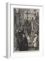 Sketches in Spain, Religious Procession in Seville During the Holy Week-null-Framed Giclee Print