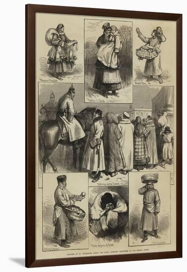 Sketches in St Petersburg During the Royal Marriage Festivities-null-Framed Giclee Print