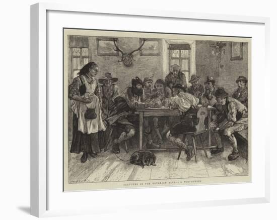 Sketches in the Bavarian Alps, I, a Wirthshaus-Hubert von Herkomer-Framed Giclee Print