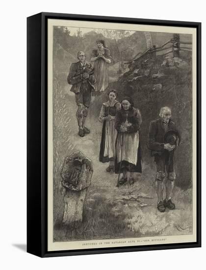 Sketches in the Bavarian Alps, II, Der Bittgang-Hubert von Herkomer-Framed Stretched Canvas