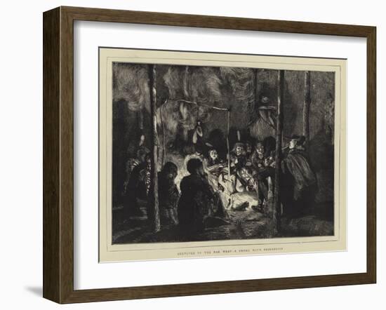 Sketches in the Far West, a Smoke with Friendlies-Arthur Boyd Houghton-Framed Giclee Print