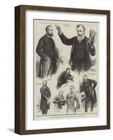 Sketches in the House of Commons, Attack and Defence-null-Framed Giclee Print