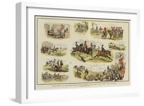 Sketches in the Hunting-Field, a Forty Minutes' Run with the Hounds-John Charlton-Framed Giclee Print